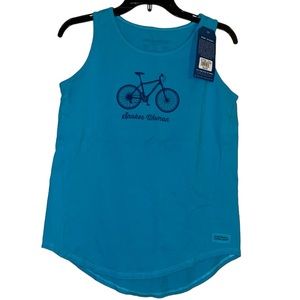 NEW Life is Good bicycle spokes woman tank top